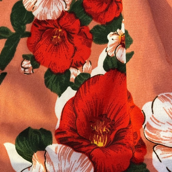 New Anne Morgan Collection floral A-line coral shift Maxi dress 1X - Picture 16 of 17